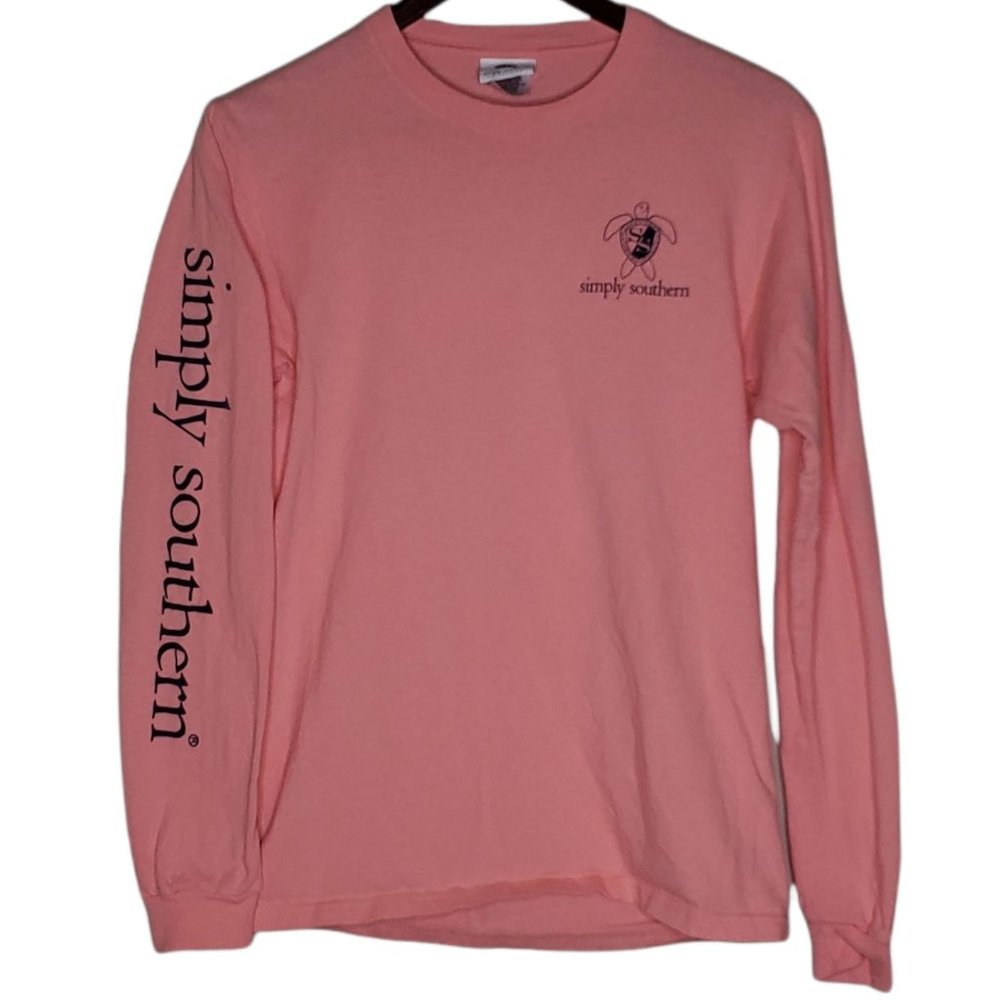 Simply Southern Small Coral Longsleeve Tailgate Jeep